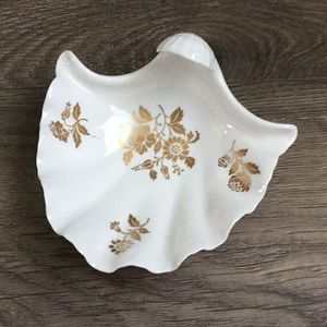 Spode Bone China Dish Gold and White